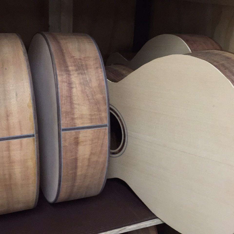 16 Parlor Guitars in process
